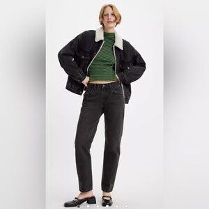 Levi's Middy Straight Black Denim Jeans Size 29 Inseam 29